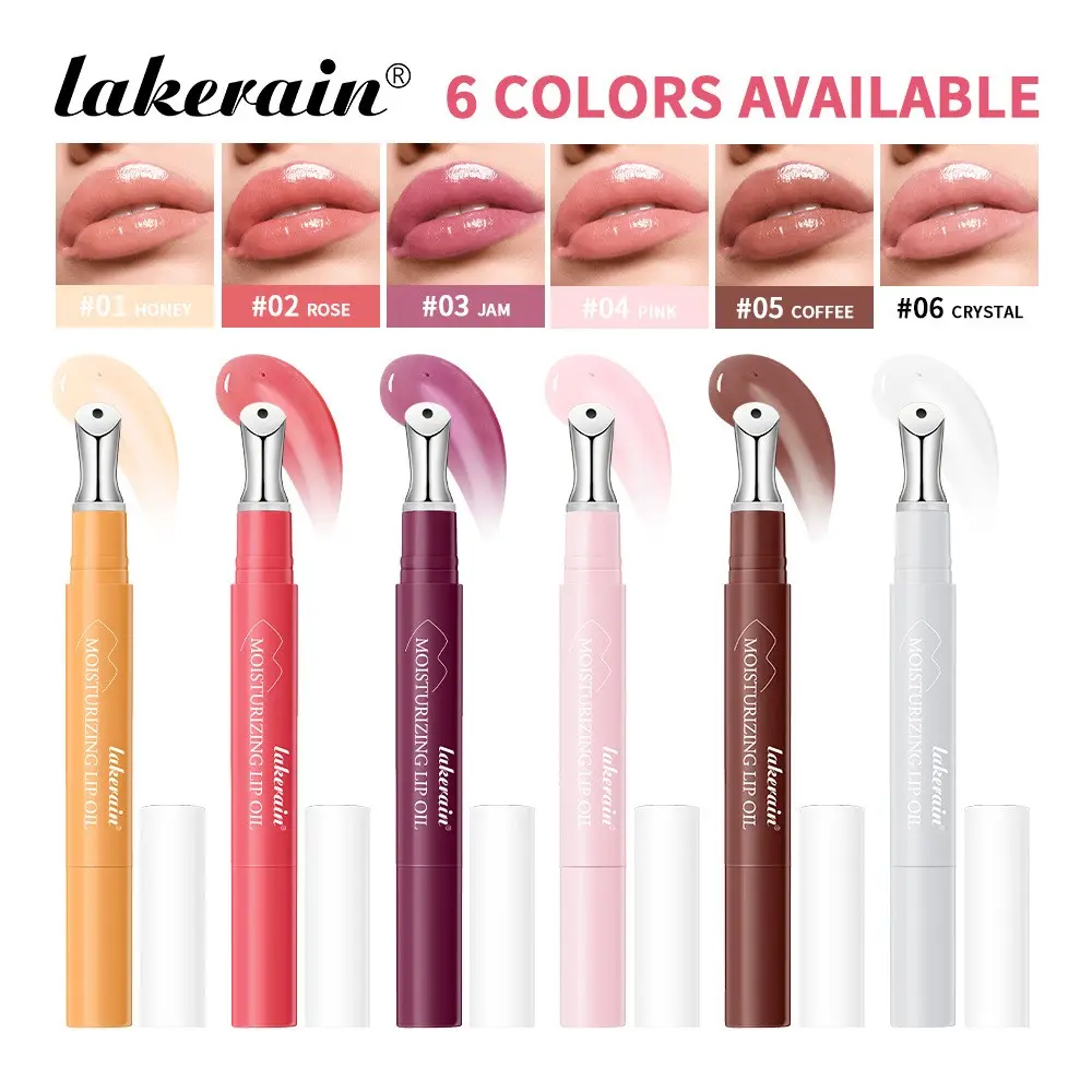 Lakerain Moisturizing Lip Essence Lip Treatment, Nourishes Lips, Reduces Fine Lines, Hydrating Plumping Lip Oil, 6 Colors Available
