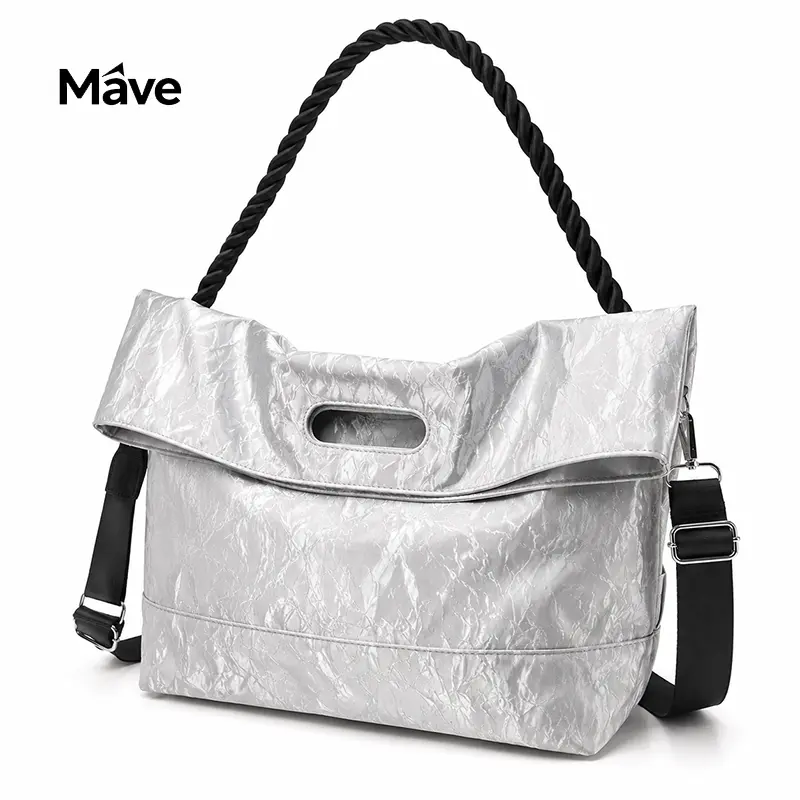 MAVE Women's Solid Color 4-in-1 Multifunctional Tote Bag - Everyday Tote with Adjustable Strap, Multi-Compartment Crossbody Shoulder Handbag, Casual Office Work Commuter Bag for Daily Use