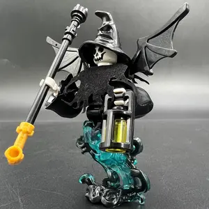 Halloween Theme Building Block Set, Spooky Ghost Skull Big Death God, Horror Game Water Monster, Haunted House Props, DIY Halloween Decorations, Building Blocks Model