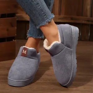 Stylish Women's Cotton Slippers Warm And Cold-Proof Indoor Outdoor Shoes  Winter Warm Mini Snow Boots