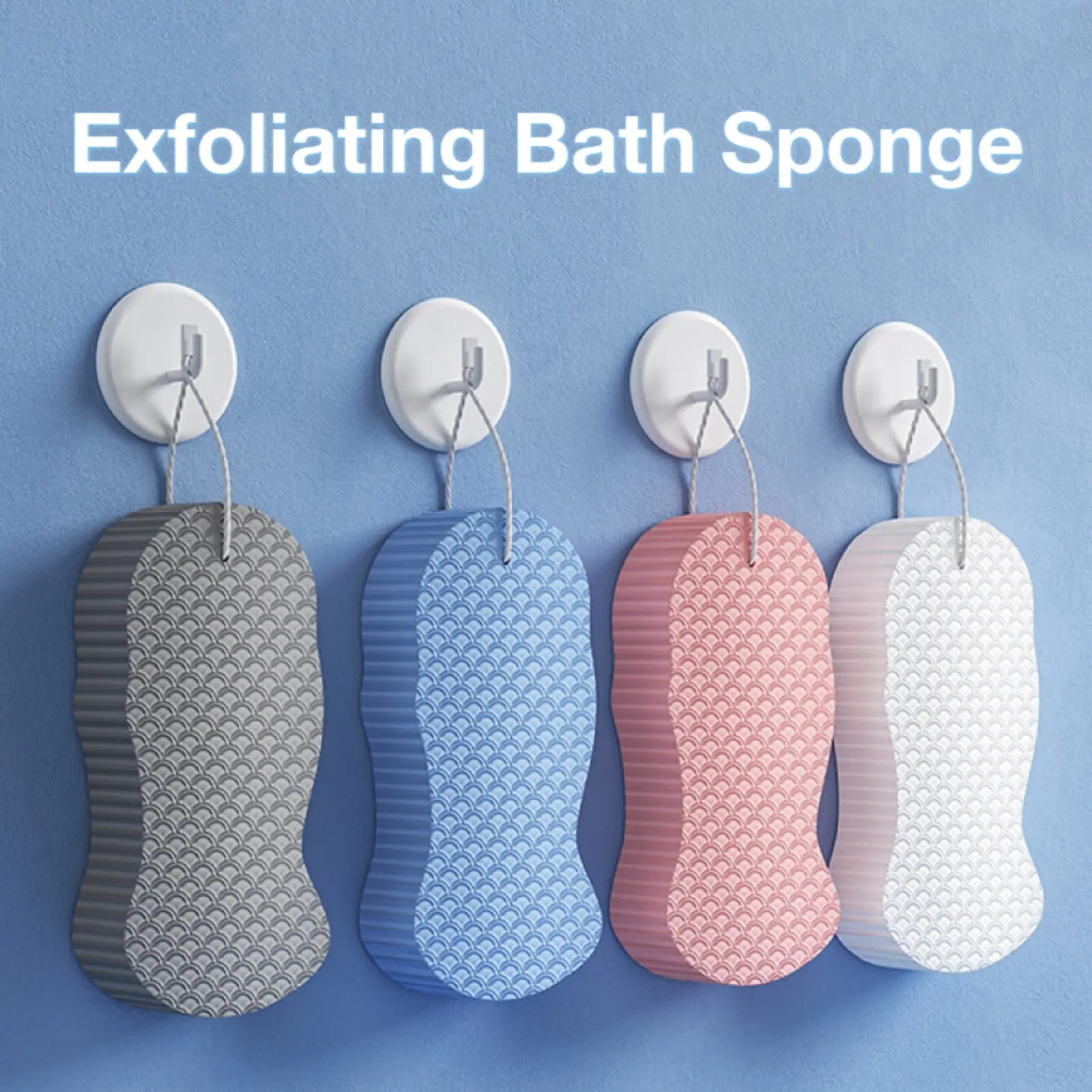 [2count]Magic Exfoliating Bath Sponge,3D Super Soft Exfoliating Bath Sponge,Skin Friendly and Reusable,Alternative to exfoliating Gloves,for both men and women,Random Color.