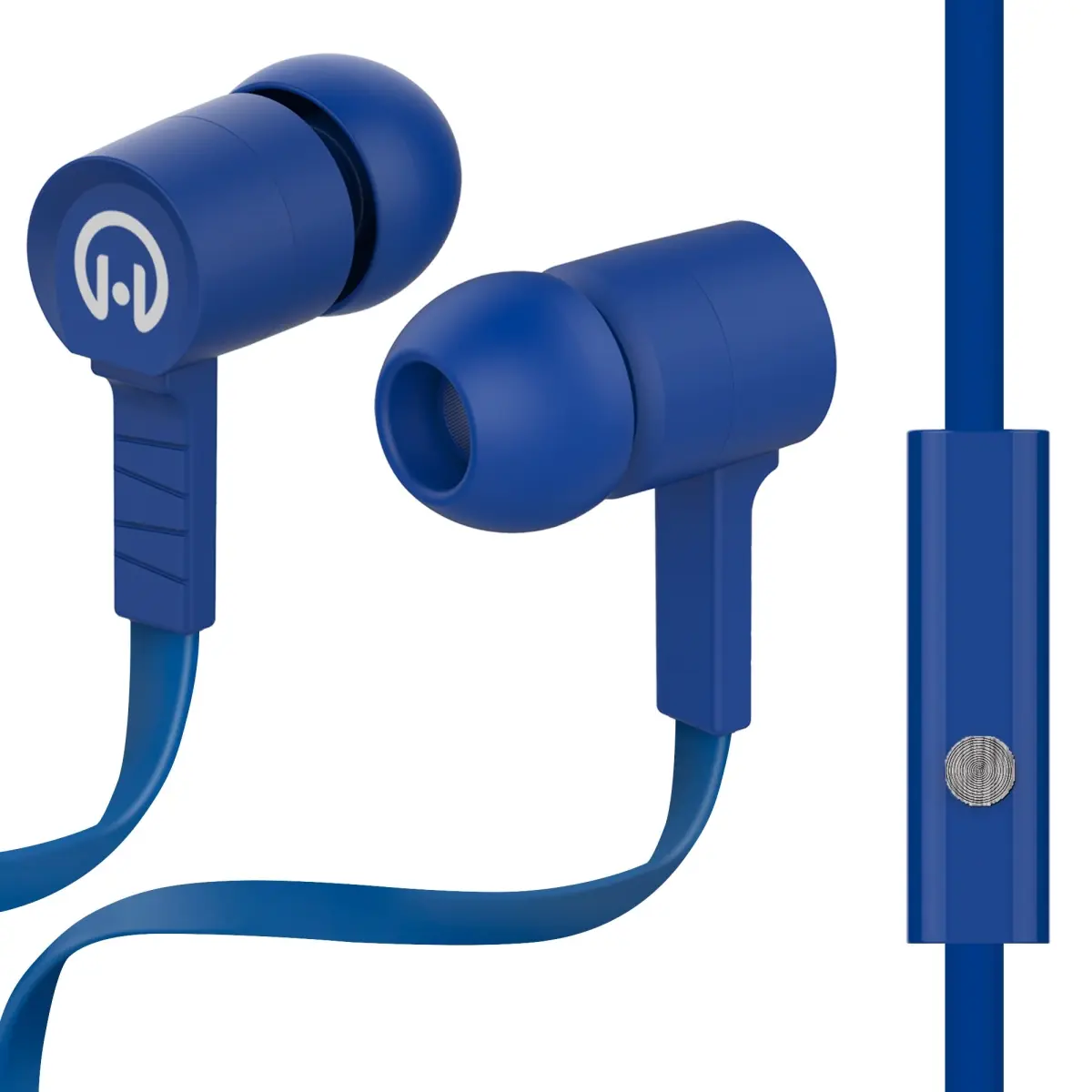 HyperGear 14634-HYP HyperGear Low Ryder Earphones w/Mic 3.5mm - Blue