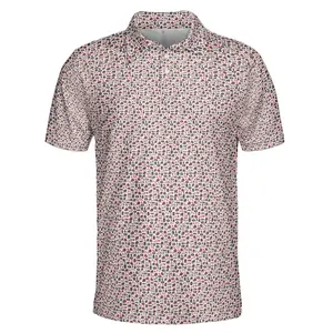 Men’s Bulldog Pattern Polo Shirt – Collegiate Colorway, Lightweight Performance Fit