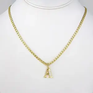 Gold Plated 14k, Waterproof Jewelry Initial necklace