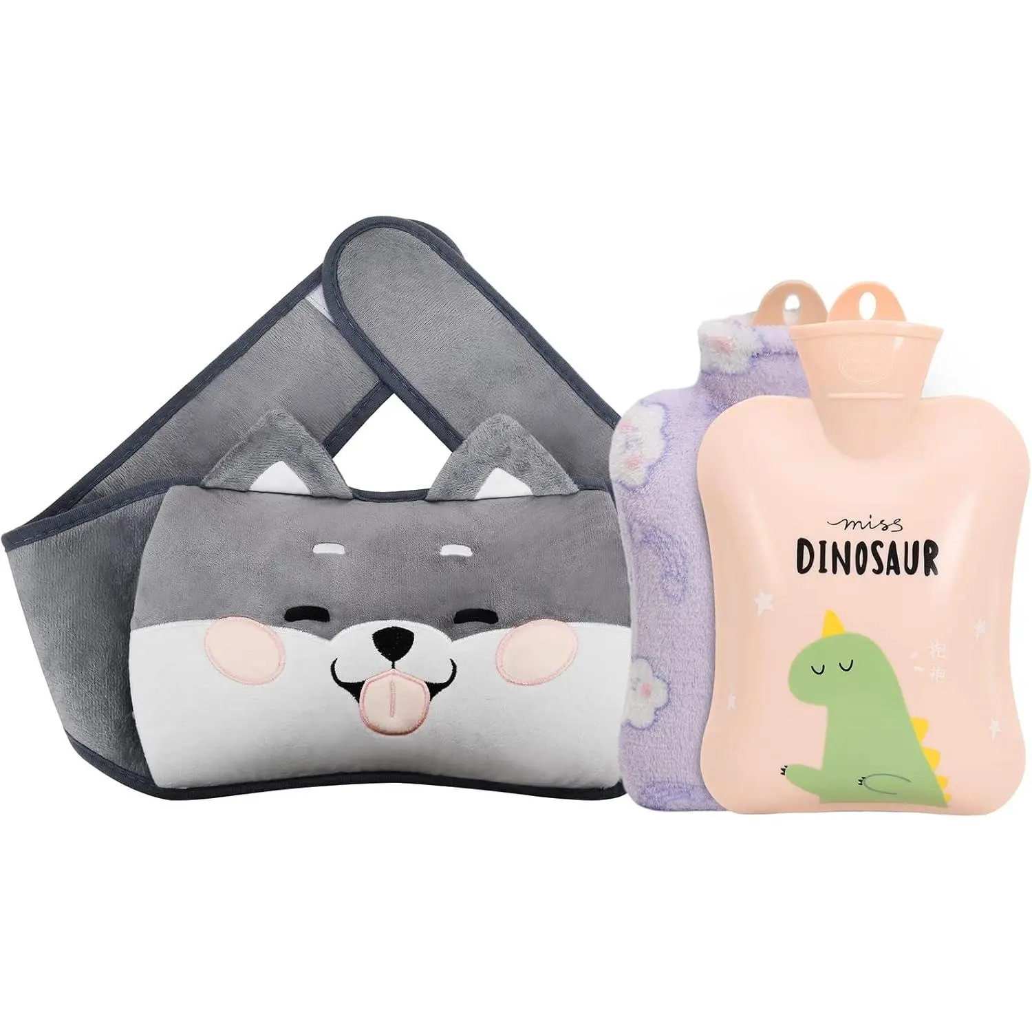 Hot water bag/hot water bottle with waist cover — cartoon warm water pouch for neck, shoulders, back, hands, legs, and waist warming