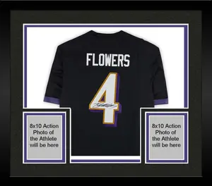 Framed Zay Flowers Baltimore Ravens Autographed Nike Black Limited Jersey - Fanatics Authentic Certified