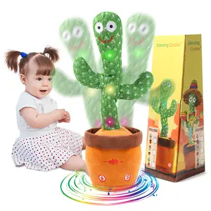 Dancing Cactus Toys,Talking Mimicking Singing Repeats What You Say 10 Songs,Electric Educational Intelligence Toys, Children's Day Summervibes Gifts