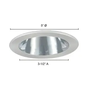 Jesco Lighting TM402CHBK 4 in. Low Voltage Adjustable Open Reflector Trim- Chrome Reflector- Black Trim