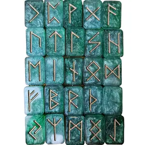 Deep Sea Green Rune Set - Fortune Telling, Tarot, Runic for Divination and Psychic Readings