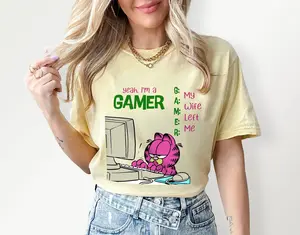 Gamer Garfield Shirt, Garfield Movie Shirt, Cartoon Shirt, Movie Quote Shirt, Garfield Lovers Gift, Gamer Gift