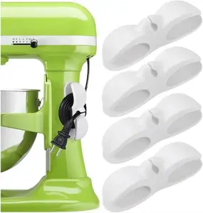 4pcs Cable Organizer Bendable Curved Straps - Cable Management no Need Punching, Suitable for organizing Various Wire Harnesses, Such as Kitchen appliances, Computers, Data Cables, Plugs etc.