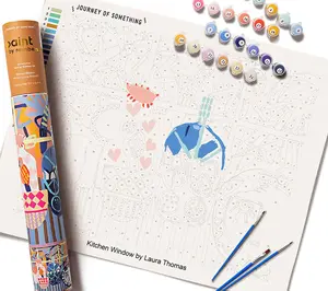 Journey of Something Kitchen Window Paint By Numbers DIY Kit