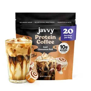 Iced Cinnamon Roll Protein Iced Coffee - Premium Whey Protein & Instant Iced Coffees - 100% Natural Cold Brew - Zero Artificial Flavors & Sweeteners, 80 mg Caffeine, No Added Sugar, 20 Servings