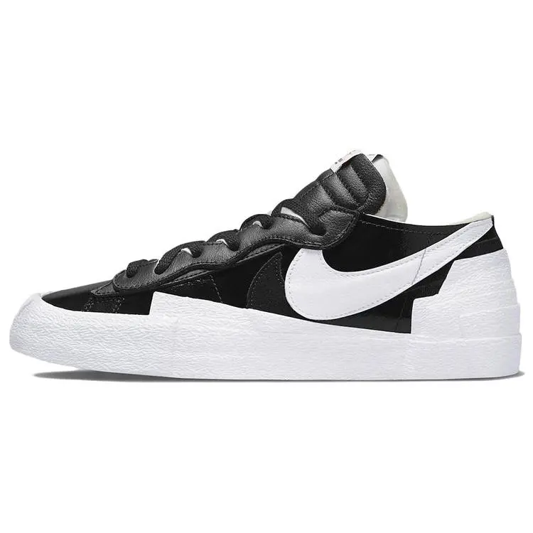 Nike X Sacai Blazer Low Black Patent' Skate Shoes Unisex DM6443-001