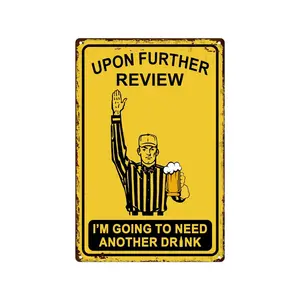 Funny Football Gifts for Men – 8x12 Vintage Man Cave Decor Tin Sign, Football Party Wall Decoration for Guys Home Bar, Unique Sports Present Idea