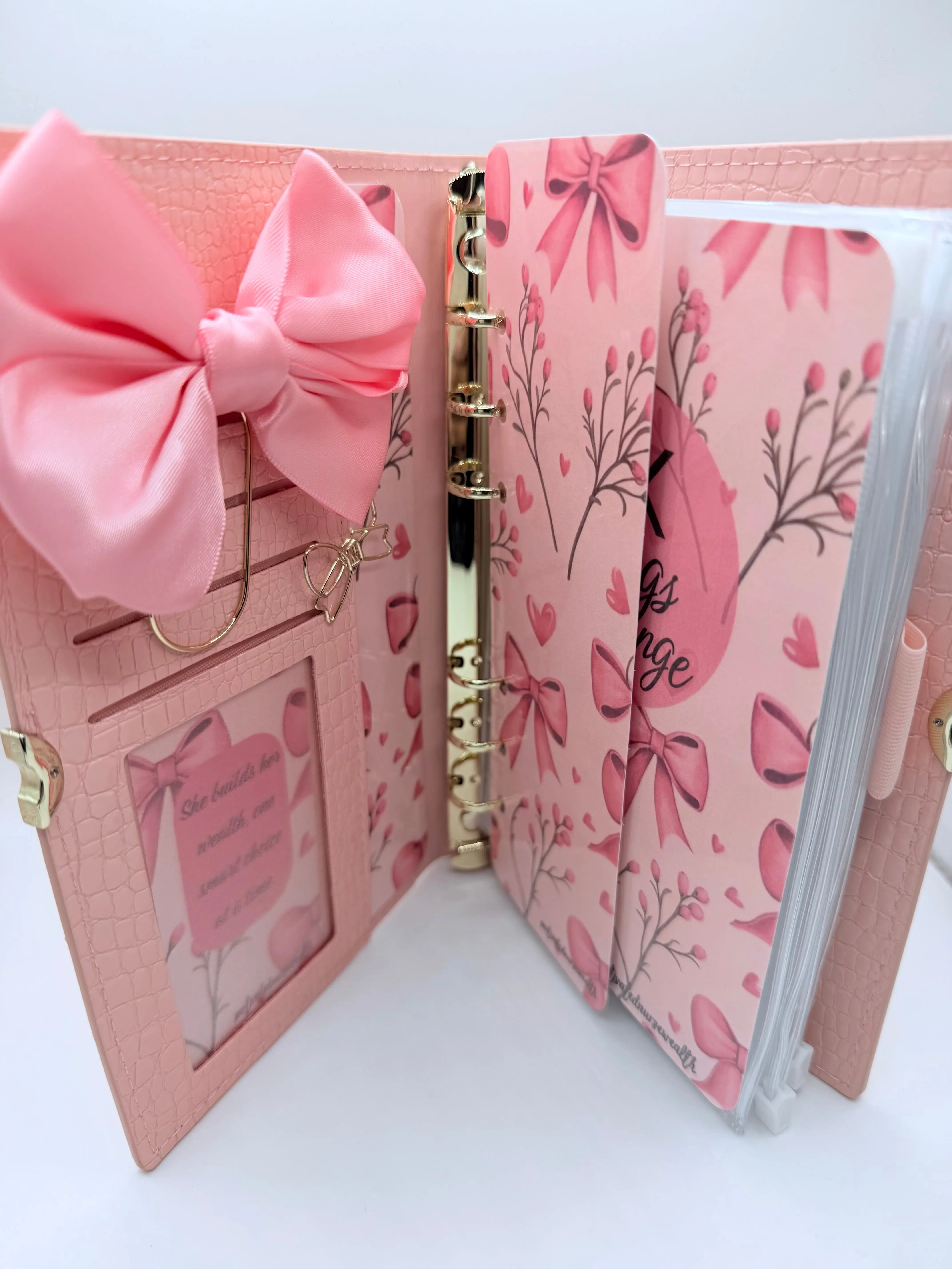2k Bow/Heart Themed Savings Binder