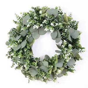 Artificial Greenery Wreath for Home Decor 35cm & 45cm High-Quality Plastic Lush Greenery Year-Round Decoration Perfect for Weddings and Special Occasions