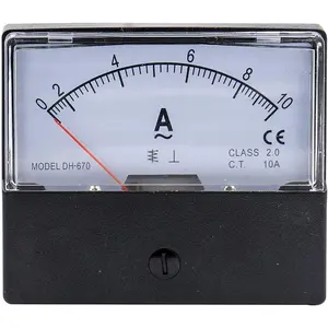 Baomain Ammeter DH-670 AC 0-10A Rectangular Ampere Needle Panel Meter Gauge Amperemeter