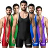 Exxact Sports Men's Plain Black Fitted Ergonomic Athletic Stretch Wrestling Singlet - Dry Fit, Fast Drying, Breathable, Lightweight, Stretchy, Machine Washable Training Gear for Muscle Support, Intense Physical Activities, Long-Lasting Performance