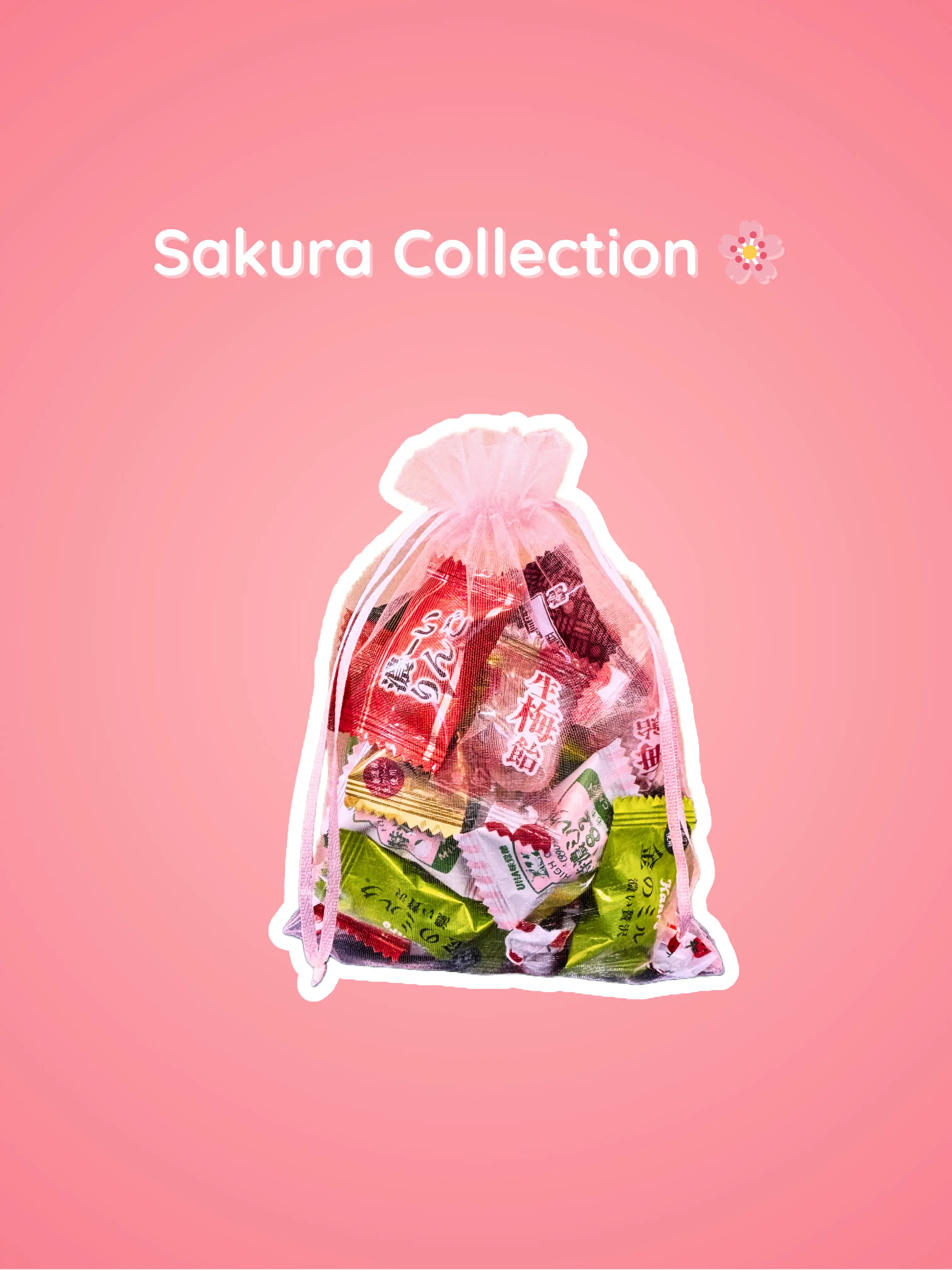 Sakura Collection - Premium Japanese Candy Gift Bag - Snack, Sweet, bonbon mix bundle variety