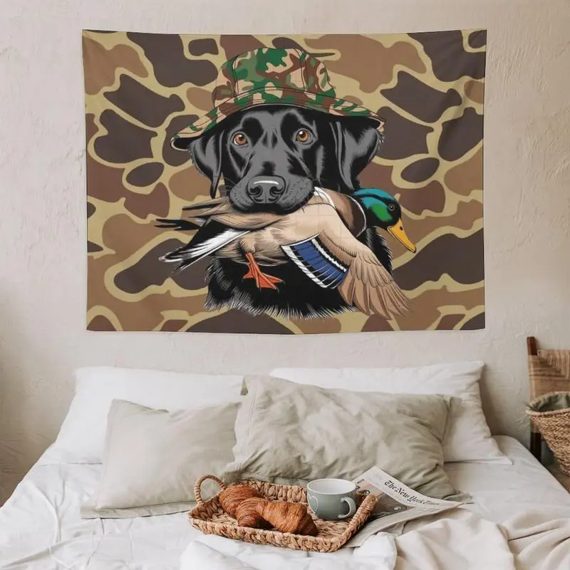 Camouflage Shot Caller Duck Hunting Tapestry Poster - Indoor Home Decor for University Dormitories, Living Rooms, Peachvalentine Themed Spaces, Indoors