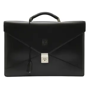 Pre-owned Loewe Calfskin Tote Bags Anagram Diplomatico Leather Briefcase