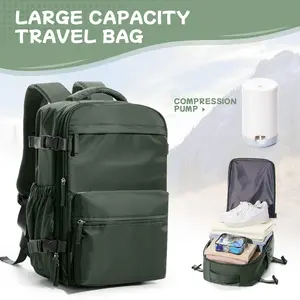 COOWOZ Carry On Vacuum Travel Backpacks For Women Men,Airport Backpack,Airplane Personal item Travel Bag,Luggage Backpack,Mochilas para viajar,Fathersdaygifts，Airport Approved Personal Item Bag, 42x29x15cm Luggage Backpack (Mochilas para Viajar)