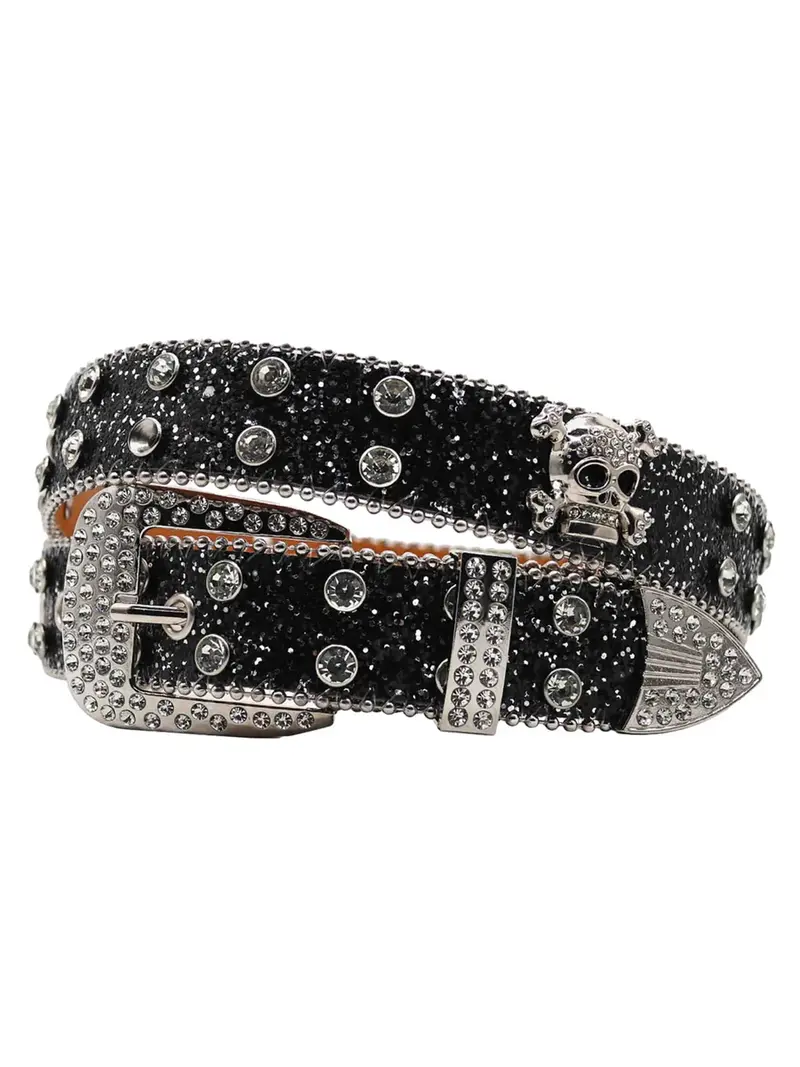 Men Women Rhinestone Belt Western Cowboy Cowgirl Shine  display picture 2