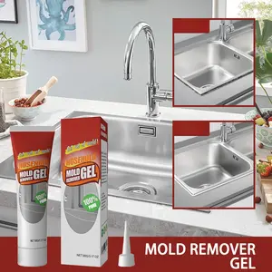 Mold Remover Gel for Bathroom & Kitchen – Heavy Duty Mildew Cleaner Gel for Tile Grout, Sink, Shower, Toilet, Refrigerator Seal & Rubber Gasket – Deep Cleaning Mold Stain Remover for Household Surfaces, 90g