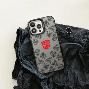Famous T-Transformers Logo Phone Case For iPhone 17-12 Pro Max, Hollow Laser Aurora Case Iridescent Gradient, Smooth Matte Durable Scratch-Resistant, Anti-Fingerprint Protective Cover, Shimmer Effect, Gift Men Women