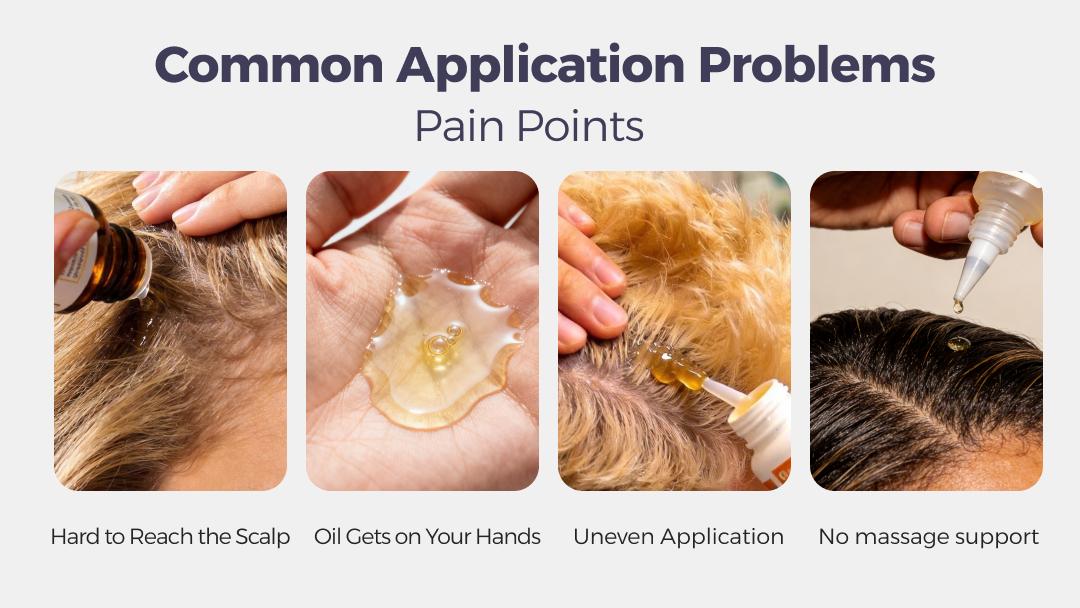 Cavbrook Portable Minoxidil Applicator Hair Oil Comb, Minoxidil Scalp Applicator Massage Comb, Hair Care Tool for All Hair Types, Heatless Hair Styling Tool for Women & Men, Hair Styling Comb with Scalp Massager