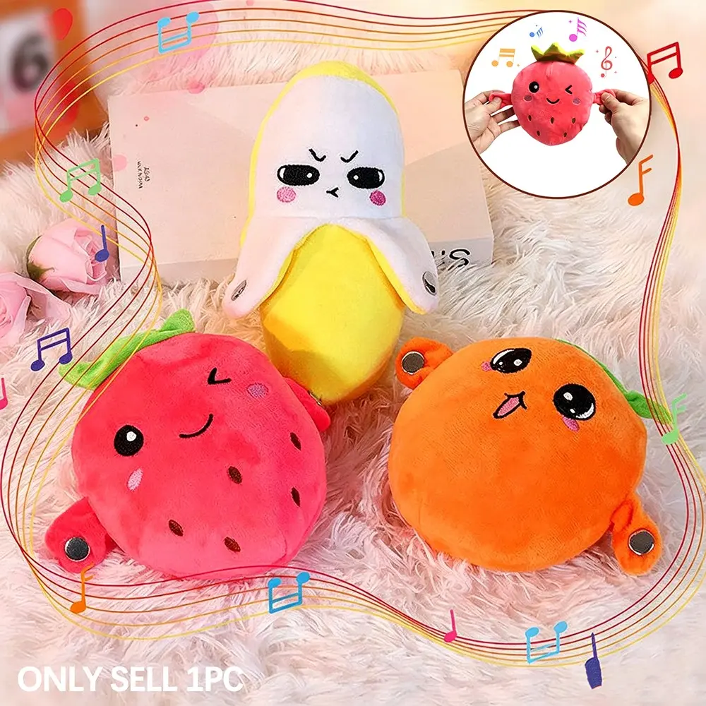 Interactive Fruit Piano Doll, Cute Play Fun Body Sensor Toy, Sensory Game Stuffed Animal, Cartoon Music Toy, Asmr Stress Relief, Kids Birthday Gift