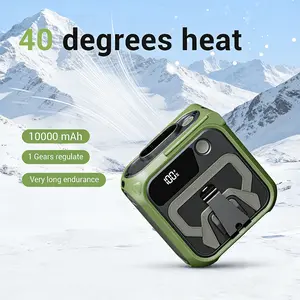 Portable Waist Neck Hanging Fan 100 Wind Speeds Adjustable Student Desktop Dormitory Construction Site Outdoor Cooler Large Battery Capacity USB Charging Built In LED Light Low Noise Strong Wind Multifunctional Personal Fan