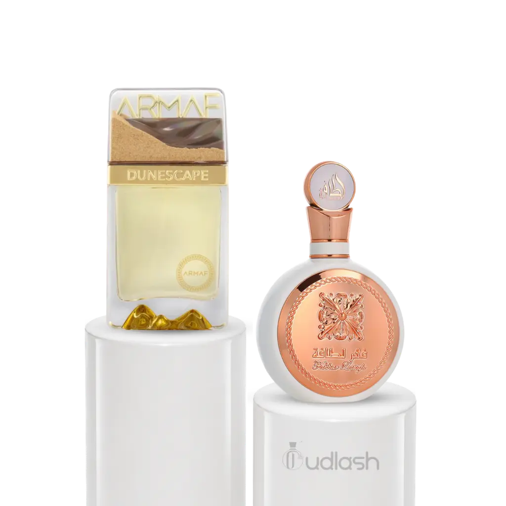 Oudlash Bundle | Armaf Dunescape + Lattafa Fakhar Women | Womens Fragrance | 100ML - 3.4 OZ |  Fruits- Lily, Pomegranate