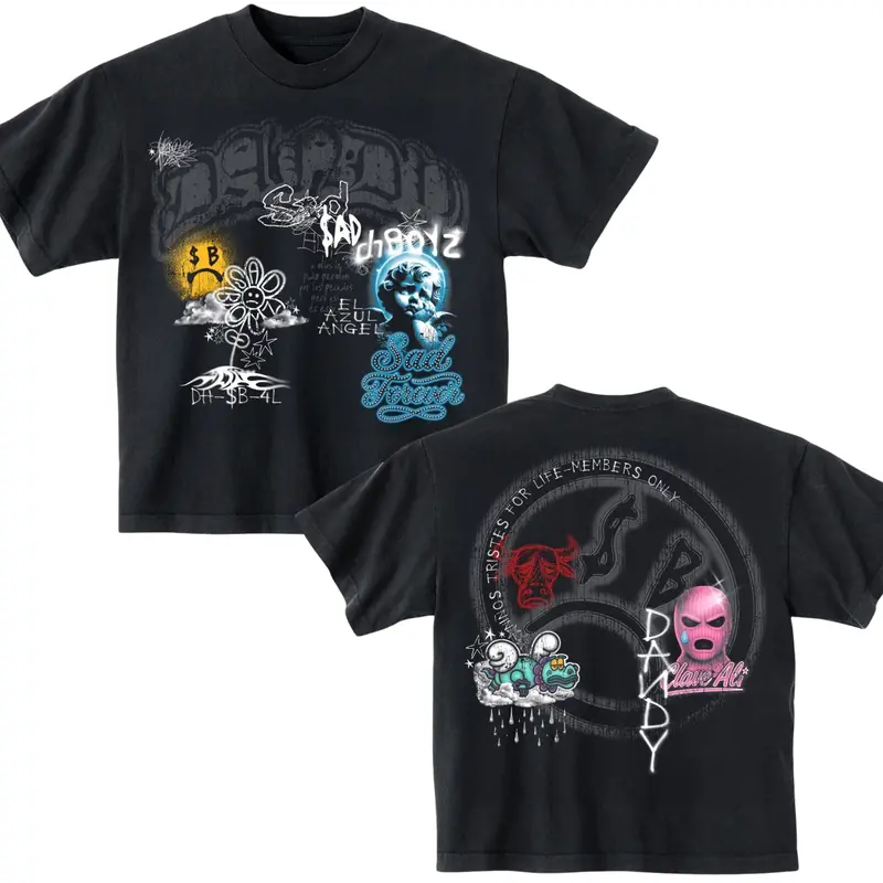 Sad Boyz Graphic Tee, Urban Streetwear Fashion, Cool Art Design, Bold Statement Tee, junior h merch, sad boyz merch, Unisex Apparel, Casual Street Style, Comfortable and Trendy