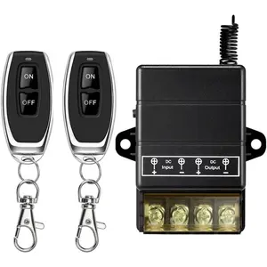 VONVOFF 12v Remote Control ,Low  DC12V/24V/48V/72V 30A Relay  Remote  Kit with 328ft Long Range for Pump,Lights,Fan,, Systems,etc (Black)