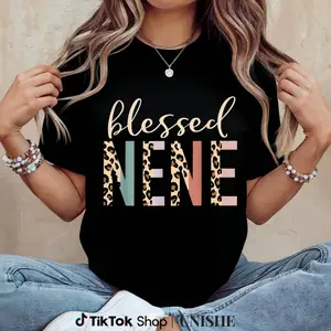 Cute Leopards Meet Cotton Comfort in Blessed Nene T-Shirt
