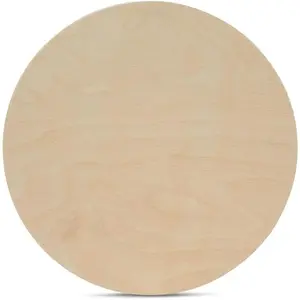 Circles 16 inch 1/2 inch Thick, Unfinished Birch Plaques, Pack of 1 Wooden Circle for Crafts and Blank Sign Rounds, by