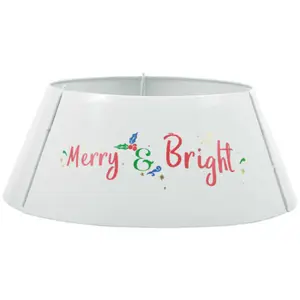 Inch Christmas Tree Collar Ring Stand Cover for Decor White