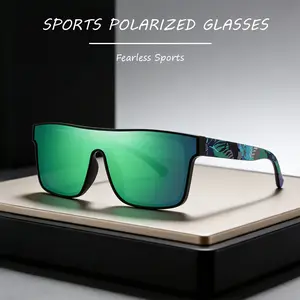 Fashionable outdoor sports sunglasses, one-piece frame cycling driving UV400 sunglasses, travel driving fishing special glasses Unisex