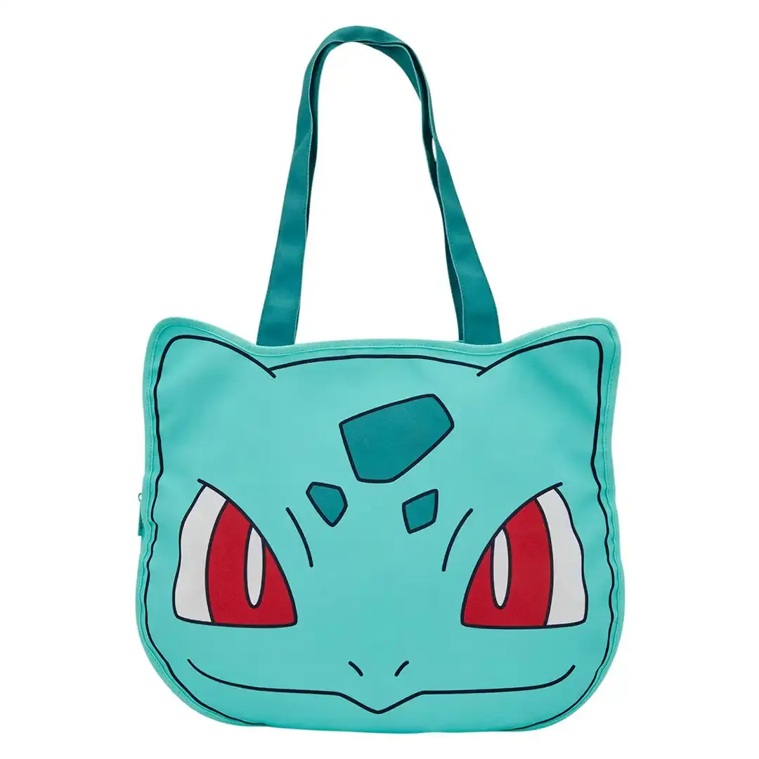 Bulbasaur Tote Bag for Women, Casual Anime Style Faux Leather Creative Design Shoulder Bag, Fashionable and Oversized with Zip Closure, Creative Design Bag, Fashionable Bags