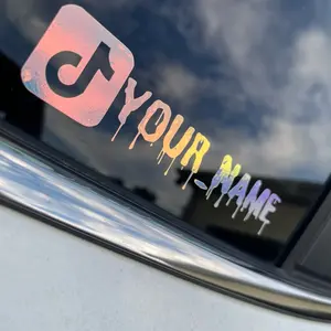 Custom Vinyl Decal with Your Name - Tik Tok Inspired decal sticker