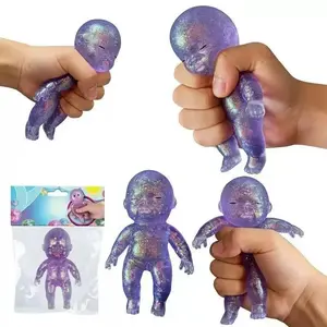 Glitter Silicone Baby Squeeze Toys, Slow Rebound Stress Relief Fidget Toys with Soft Satisfying Texture Decompression Toy For Adult Kid Relieve Stress Home Decor Gift