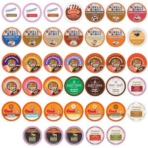 Crazy Cups Flavored Coffee Pods Variety Pack for Keurig K Cups Brewers, Assorted Flavored Coffee Sampler, 40 Count