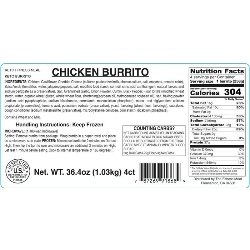 12 Keto Diet Burrito - Mix & Match Pork-Chicken-Steak $5.75 each Free Shipping