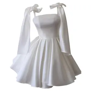 French retro bow - tie strapless dress, 2026 new style tutu dress, suspender cocktail dress, party dress for birthday banquet Formal Womenswear Elegance Fabrics Puffy Fits