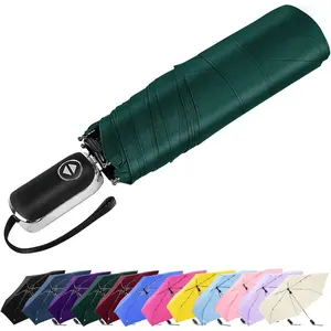 Mini Umbrella for Travel Automatic - Folding Compact Flat Umbrella Lightweight  Portable Umbrellas for Rain Adults