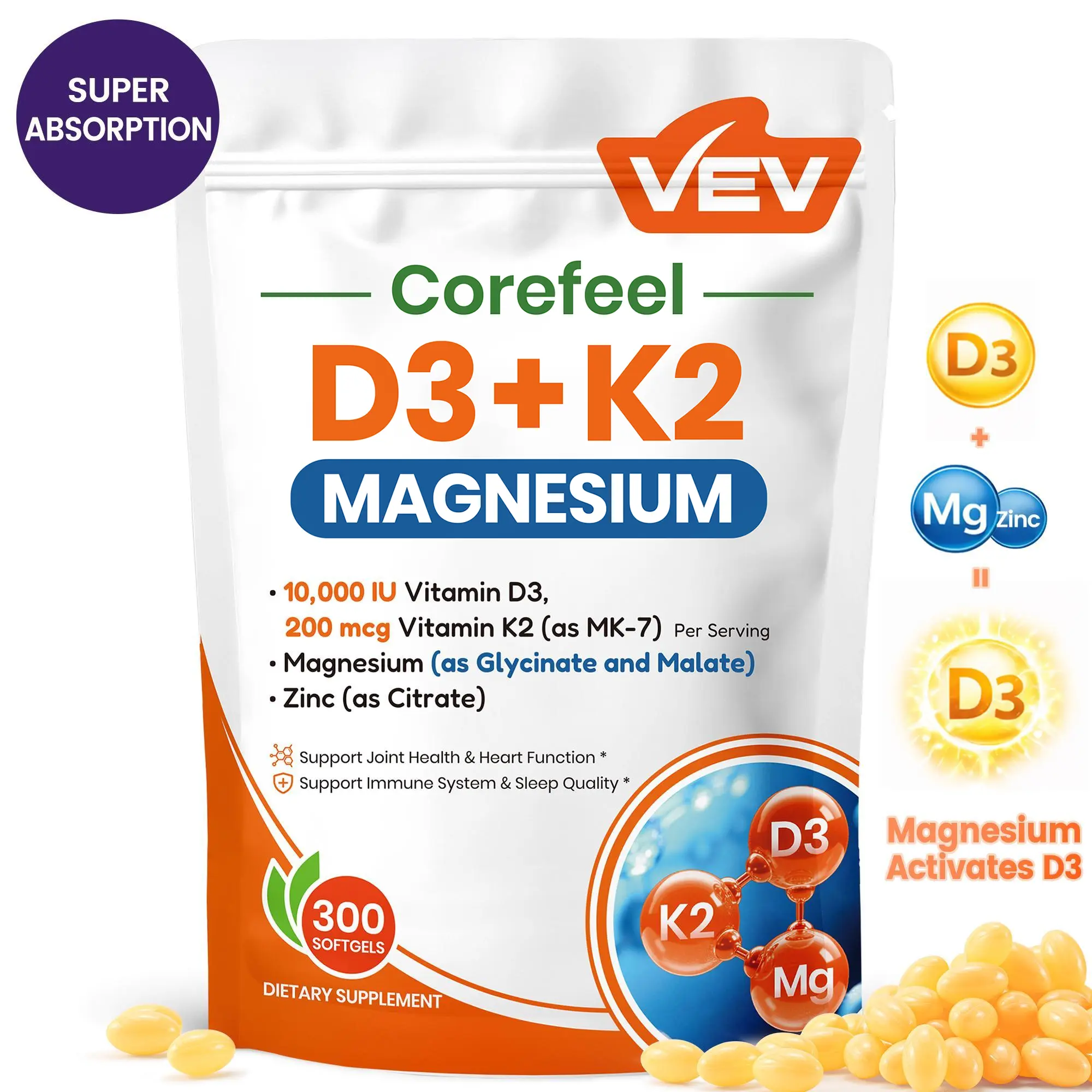 Super Absorption: D3 K2 + Magnesium
