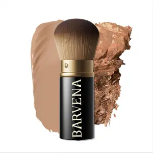 BARVENA New Portable Telescopic Kabuki Makeup Blush Brush Loose Powder Mushroom Head Dense Powder Beauty Makeup