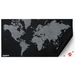 DearWorld PAL-DEARWORLD-COUNTRY-MINI Palomar DearWorld The Pinnable Map on Felt with Pins, World by Countries, For Home or Office, Mini Size (30 x 19 Inch)